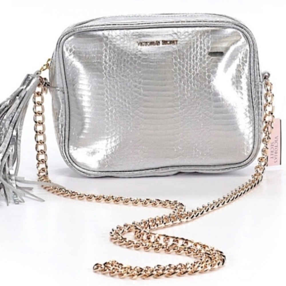 Victoria’s Secret Silver Python Crossbody Purse